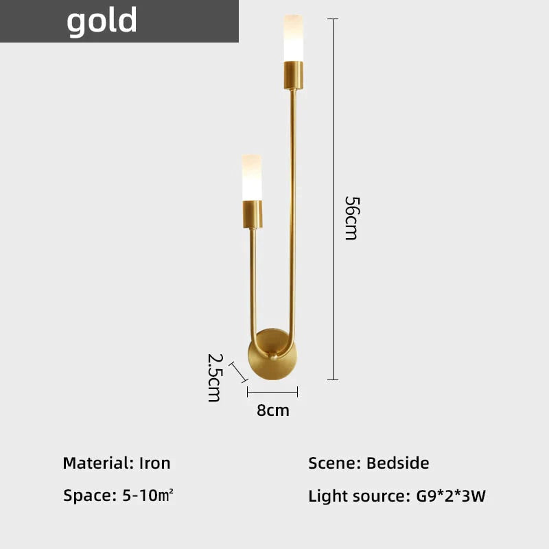 Meral – Moderne minimalistische LED-Nachttisch-Wandleuchte