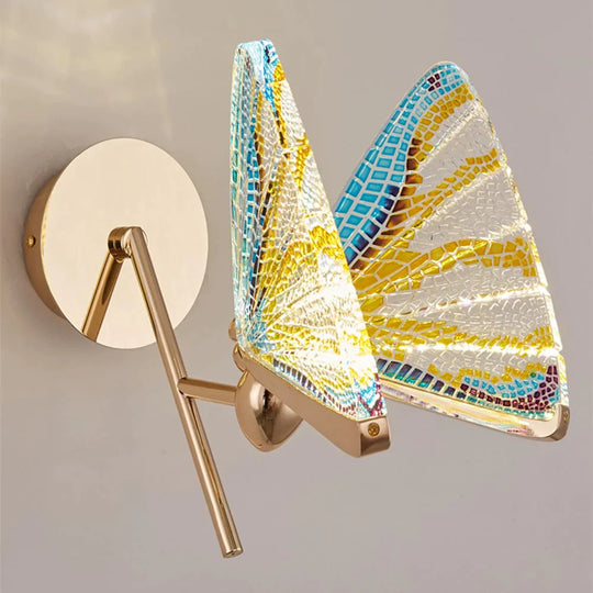 Merve - Nordische kreative bunte Schmetterlings-LED-Wandlampe