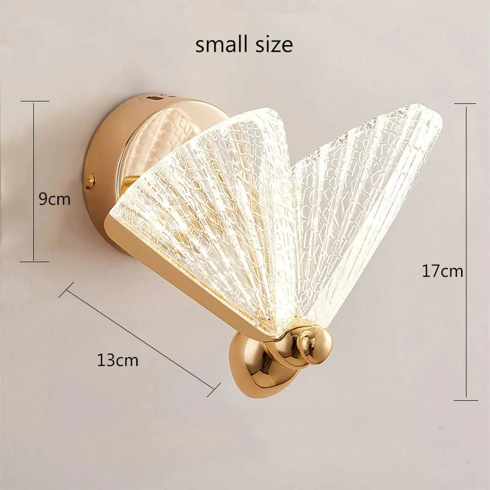 Merve - Nordische kreative bunte Schmetterlings-LED-Wandlampe
