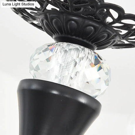 Metal Arm Chandelier With Swooping Design Traditional Pendant Light For Living Room 6/12/16 Lights