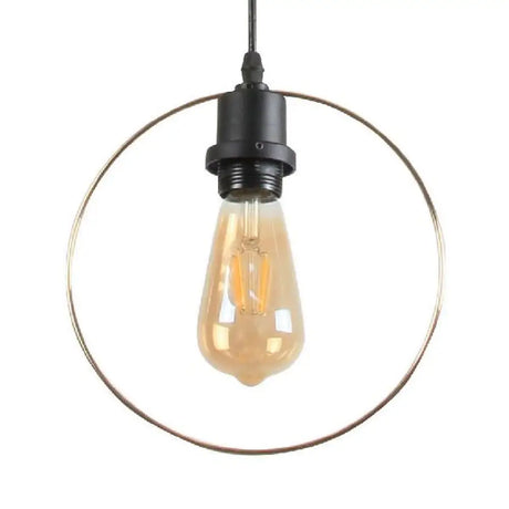 Metal Caged Pendant Lighting - Farmhouse Style 1 Light Black / G