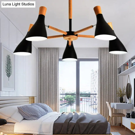 Metal Macaron Chandelier - Candy Colored Bottle Hanging Light For Cloth Shop