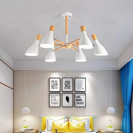Metal Macaron Chandelier - Candy Colored Bottle Hanging Light For Cloth Shop 6 / White