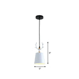 Metal Macaron Single Drop Pendant Ceiling Light With Antler Decor Perfect For Dining Rooms White
