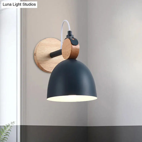 Metal Macaron Wall Sconce Lamp Shade For Kids Bedroom And Shop - Single Head Light