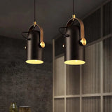 Metal Retro Industrial Pendant Light - Rotatable Ceiling Fixture With Bell Shade For Coffee Shop In