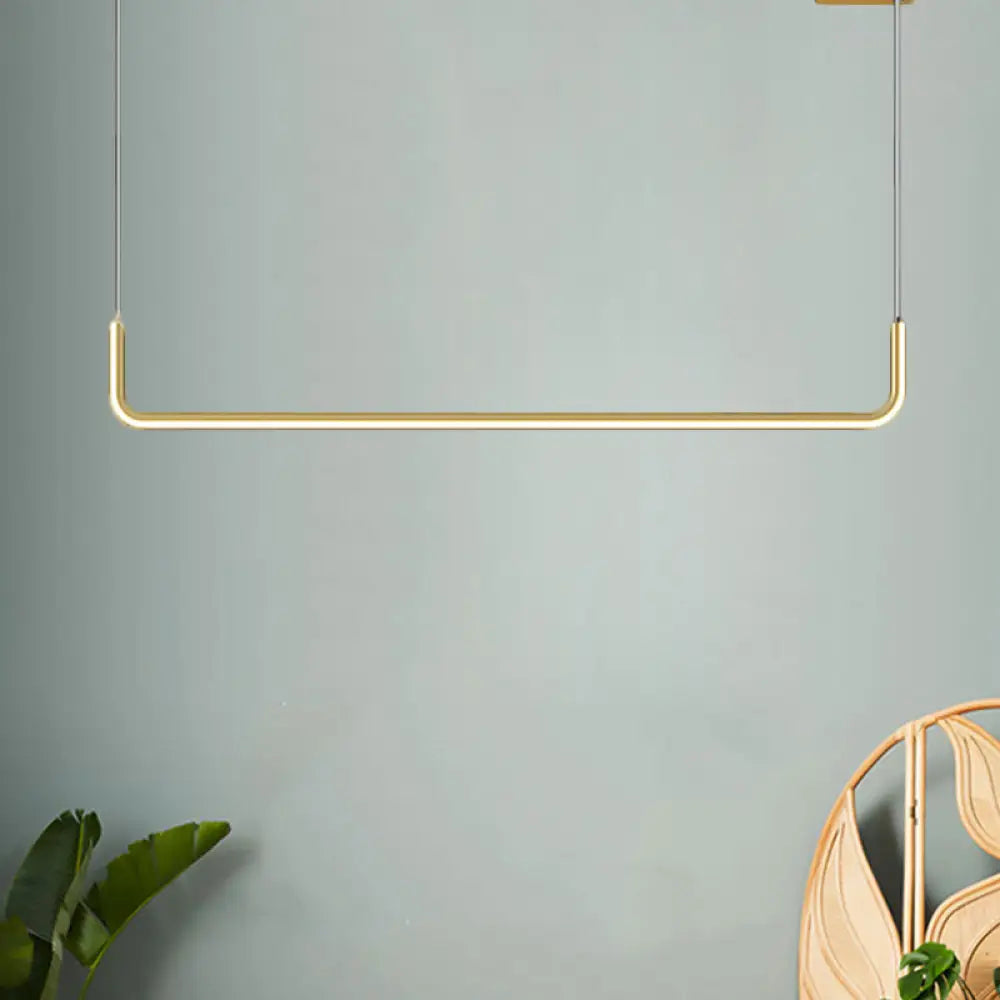 Metal Shade Led Ceiling Light - Simple & Stylish Pendant In Warm/White 35.5’/47’ Long