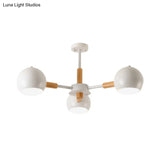 Metal Sphere Hanging Lamp With 3 Lights - Simple Style For Dining Room