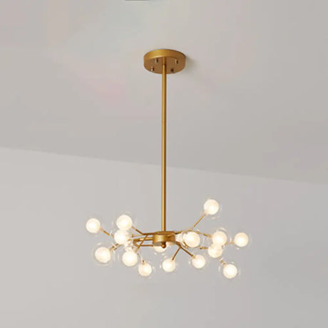 Metallic Branch Chandelier Light Simplicity Led Pendant Fixture For Living Room 18 / Gold B