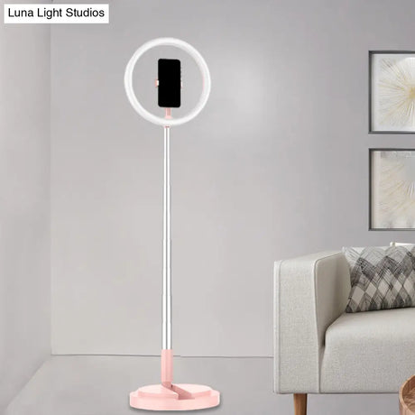 Metallic Led Makeup Lamp With Phone Holder And Usb Fill Light In 3 Colors