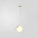 Mid Century Modern Glass Pendant Light - Sleek Hanging Fixture For Bedroom Yellow