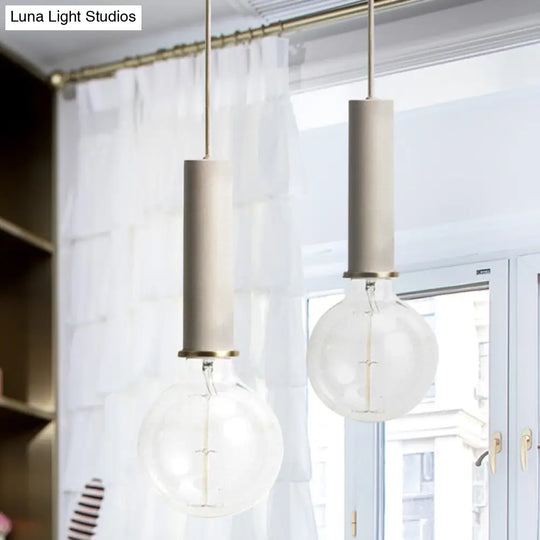 Mini Macaron Loft Metal Pendant Light - Single Hanging Lamp For Cafes Black/Blue/Pink/White