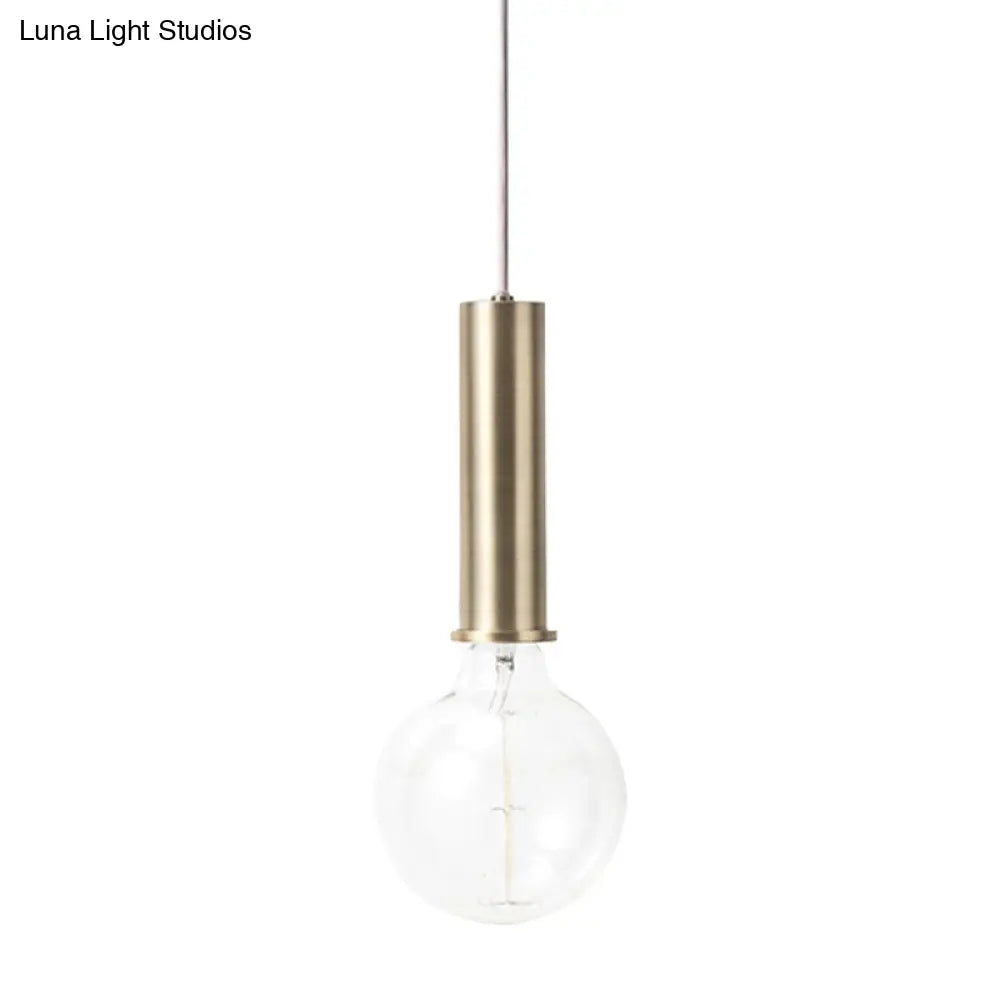 Mini Macaron Loft Metal Pendant Light - Single Hanging Lamp For Cafes Black/Blue/Pink/White