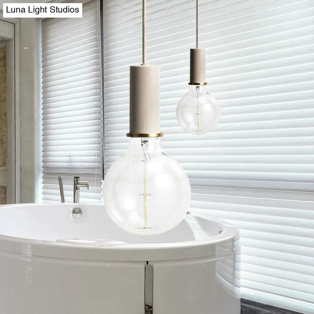 Mini Macaron Loft Metal Pendant Light - Single Hanging Lamp For Cafes Black/Blue/Pink/White