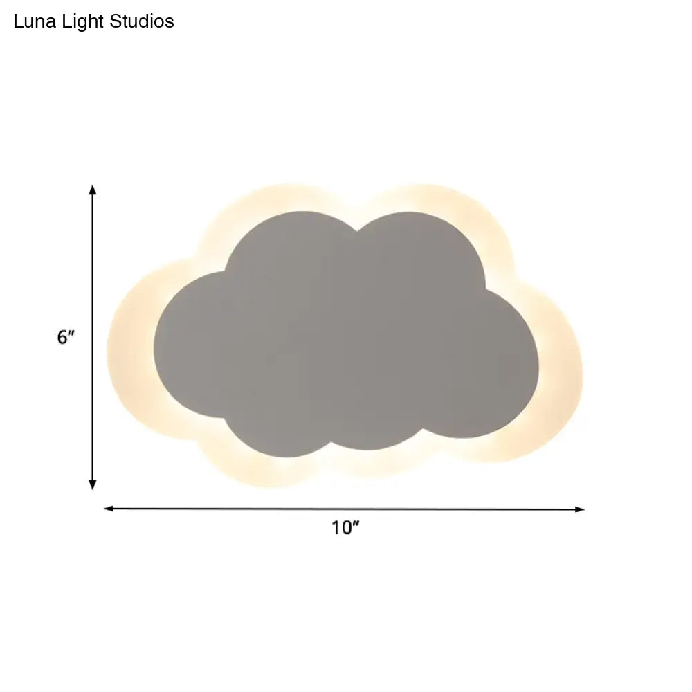 Minimal Cloud - Shaped Led Ceiling Lamp - Acrylic White Flushmount Light For Porch And Dining Room