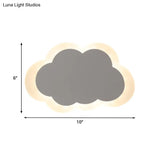Minimal Cloud - Shaped Led Ceiling Lamp - Acrylic White Flushmount Light For Porch And Dining Room