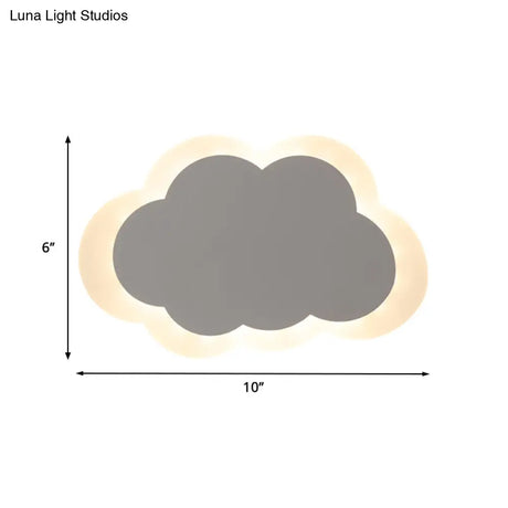 Minimal Cloud - Shaped Led Ceiling Lamp - Acrylic White Flushmount Light For Porch And Dining Room