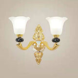 Minimal Frosted Glass Morning Glory Chandelier - Ideal Living Room Hanging Lamp 2 / Black