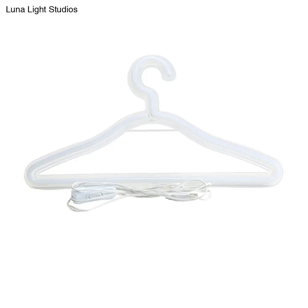 Minimal White Usb Led Night Lamp: Wall Hanging Bedside Light For Bedroom