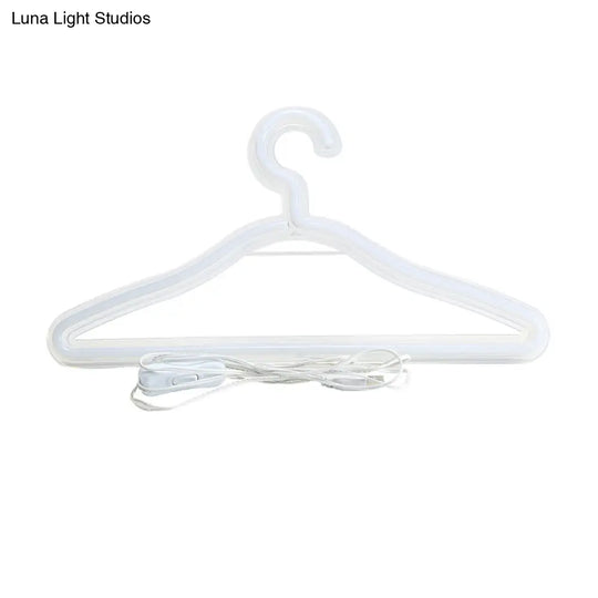 Minimal White Usb Led Night Lamp: Wall Hanging Bedside Light For Bedroom