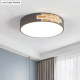 Minimalist Acrylic Led Flush Mount Lamp For Living Room - Gray/White/Pink