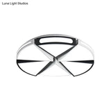 Minimalist Acrylic Triangle Flush Light With Warm/White Led