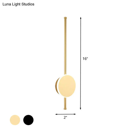 Minimalist Acrylic Wall Sconce With Led Light In Black/White - Available 3 Sizes