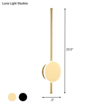 Minimalist Acrylic Wall Sconce With Led Light In Black/White - Available 3 Sizes