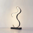 Minimalist Aluminum Led Table Light For Living Room With Line Art Night Lighting Black / 3 Color