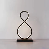 Minimalist Aluminum Led Table Light For Living Room With Line Art Night Lighting Black / 3 Color