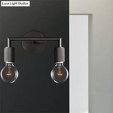 Minimalist Bare Bulb Metal Wall Lighting - 1/2-Light Indoor Sconce Lamp Black/Brass/Chrome Square
