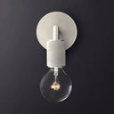 Minimalist Bare Bulb Metal Wall Lighting - 1/2-Light Indoor Sconce Lamp Black/Brass/Chrome Square