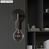 Minimalist Bare Bulb Metal Wall Lighting - 1/2-Light Indoor Sconce Lamp Black/Brass/Chrome Square