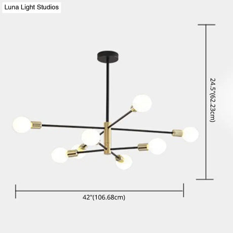 Minimalist Black Glass Sphere Hanging Pendant Light For Modern Living Rooms