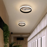 Minimalist Black Led Ceiling Flush Mount Light With Circle Metal Shade / Third Gear