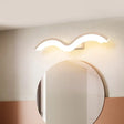Minimalist Black/White Wavelet Led Wall Sconce With Frosted Diffuser Available In 16 23.5 Or 31.5