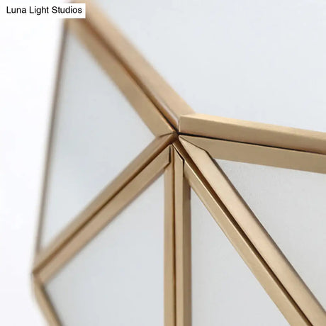 Minimalist Brass Octagon Flush Mount Ceiling Lamp - 3/4/6 Lights For Bedroom Sizes: