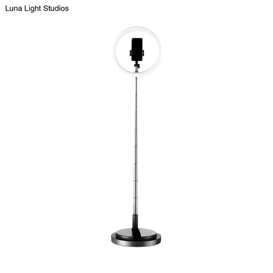 Minimalist Circular Metal Usb Vanity Lamp With Led Fill Light For Mobile Phone Holder -
