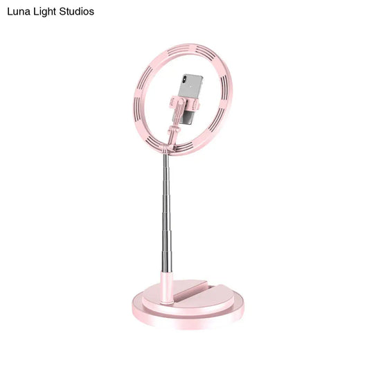 Minimalist Circular Metal Usb Vanity Lamp With Led Fill Light For Mobile Phone Holder -