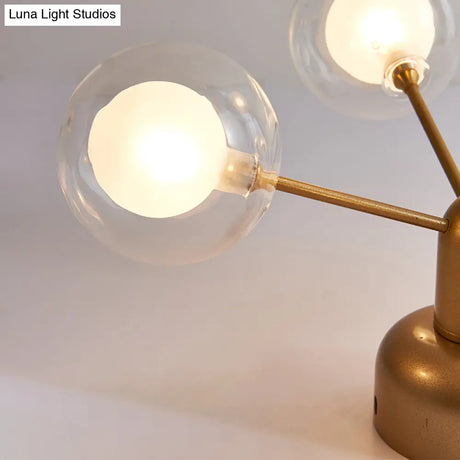 Minimalist Clear Glass Led Flush Mount Light For Corridors