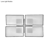 Minimalist Clear Glass Led Semi - Mount Ceiling Lamp In Warm/White/3 Colors 35.5’/26.5’ Long