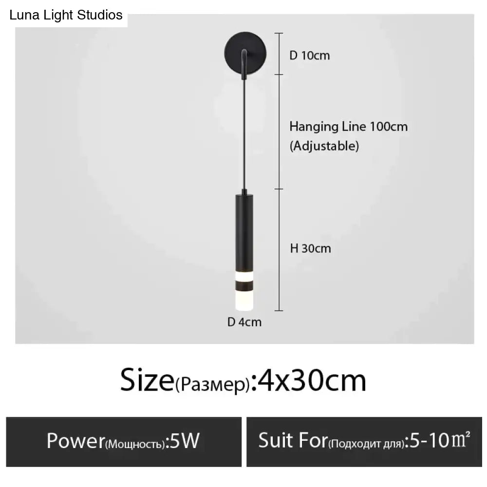 Minimalist Creative Luxury Bedroom Bedside Wall Lamp With Spotlight Wall Lamp