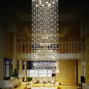 Minimalist Crystal Ball Flush Mount Lighting - 8 Lights In Nickel Finish