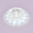 Minimalist Crystal Floral Led Flush Mount For Corridor Lighting Clear / White