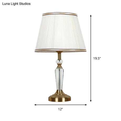 Minimalist Crystal Nightstand Lamp Gold Bedside Light For Bedroom
