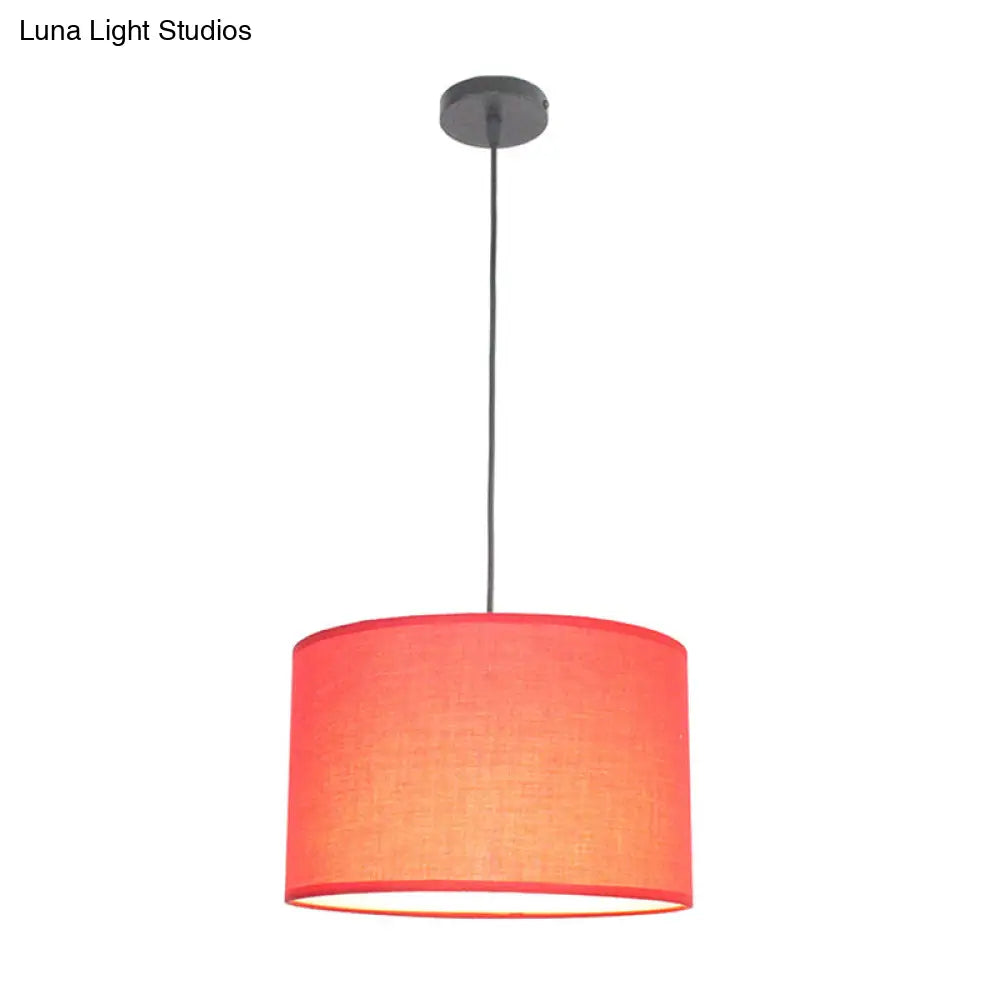 Minimalist Drum Suspension Single-Bulb Pendant Light Fixture Perfect For Restaurants