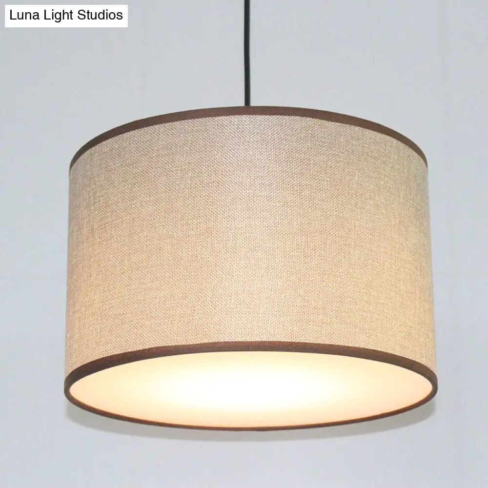 Minimalist Drum Suspension Single-Bulb Pendant Light Fixture Perfect For Restaurants
