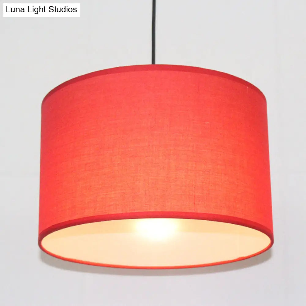 Minimalist Drum Suspension Single-Bulb Pendant Light Fixture Perfect For Restaurants