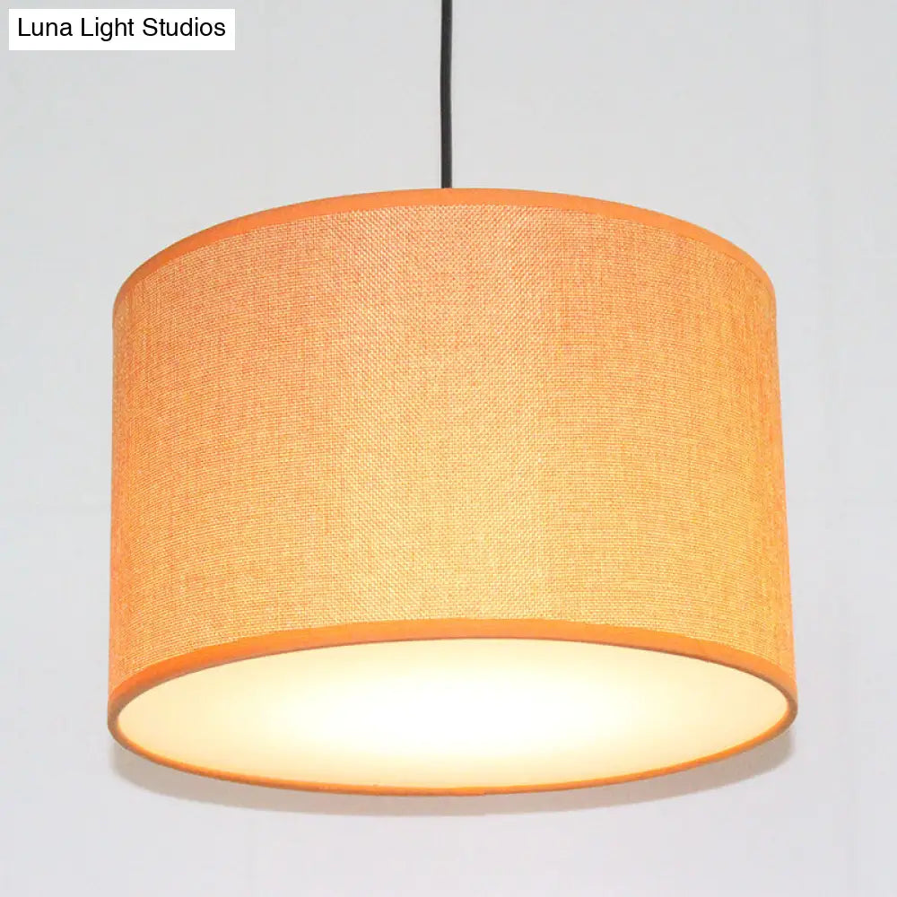 Minimalist Drum Suspension Single-Bulb Pendant Light Fixture Perfect For Restaurants