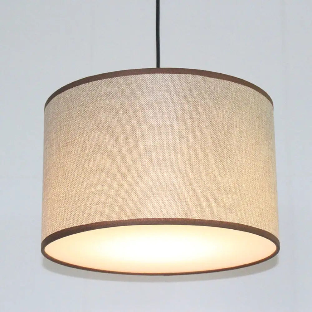 Minimalist Drum Suspension Single-Bulb Pendant Light Fixture Perfect For Restaurants Coffee / 16